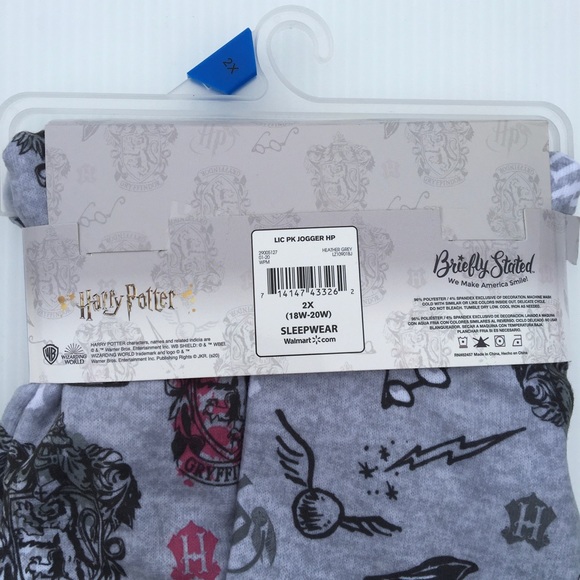 2X Briefly Stated HARRY POTTER Pajama Pants Jogger - Picture 7 of 8